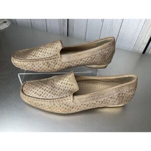 Donald J. Pliner Lula Loafer Oxford Shoe Bronze Gold Metallic Slip On Size 6